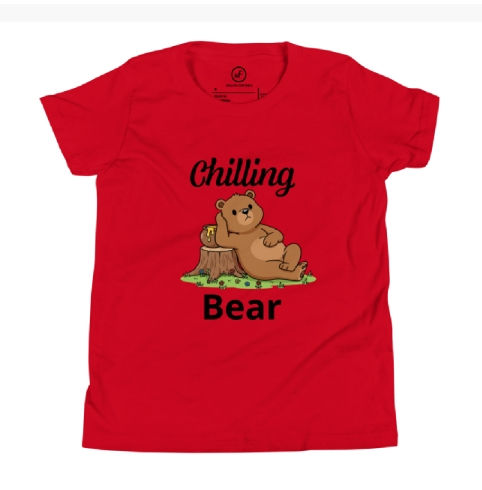 Thumbnail: Chilling Bear Youth Short Sleeve Sports T-Shirt