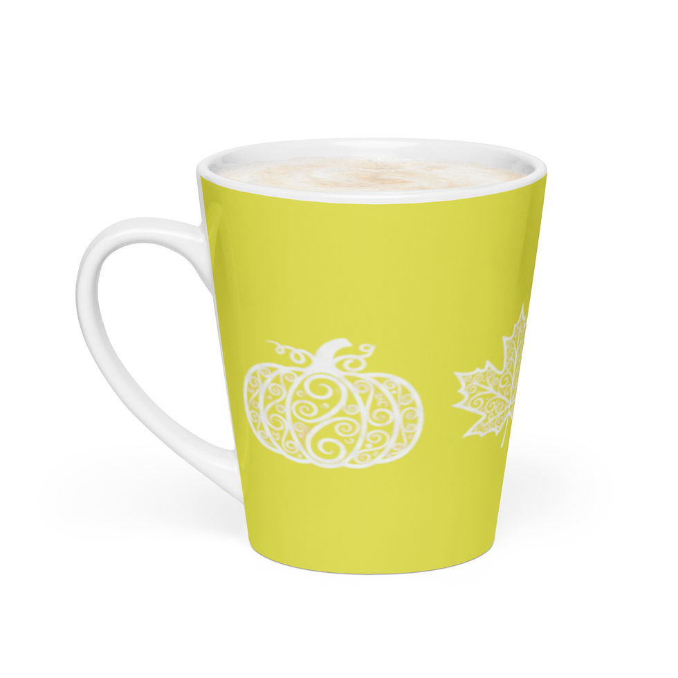 Thumbnail: Fall Foliage White on Paris Daisy Latte Mug