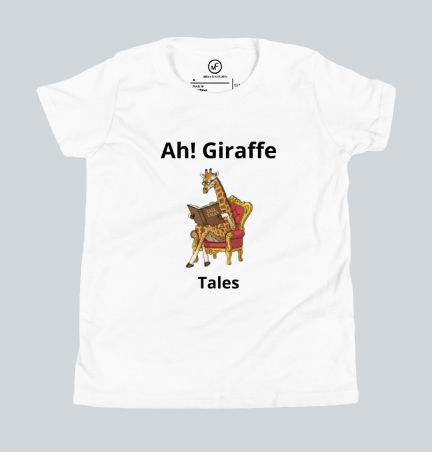 Thumbnail: Ah! Giraffe Tales Graphic Youth Short Sleeve Sports T-Shirt