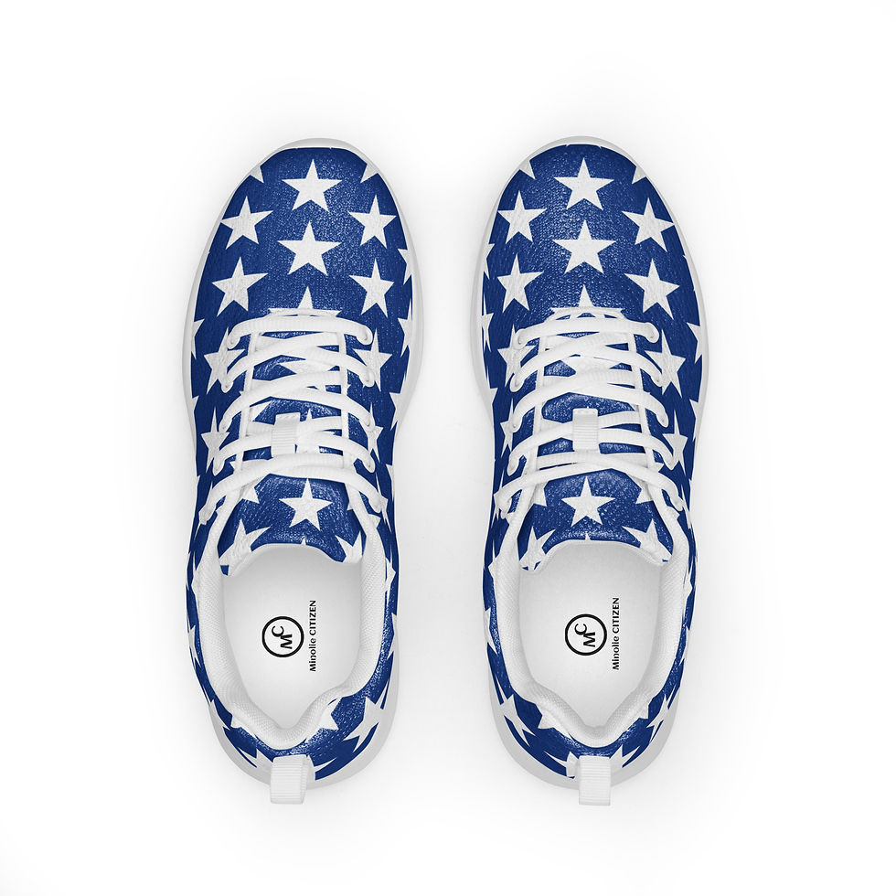 Thumbnail: American Flag Stars Inspired Men's Athletic Sneakers
