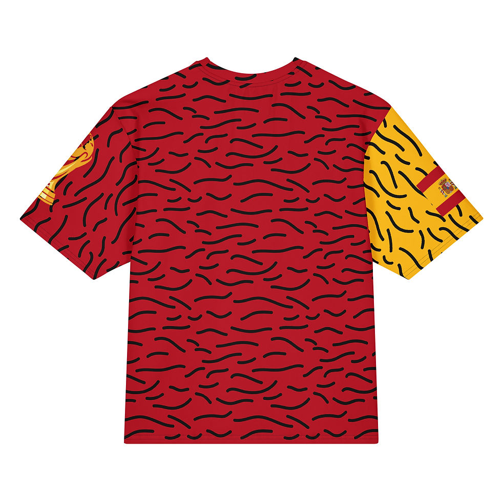 Thumbnail: Spain Football (Soccer) Fans Oversized Cotton T- Shirt V2 - Keepsake Design