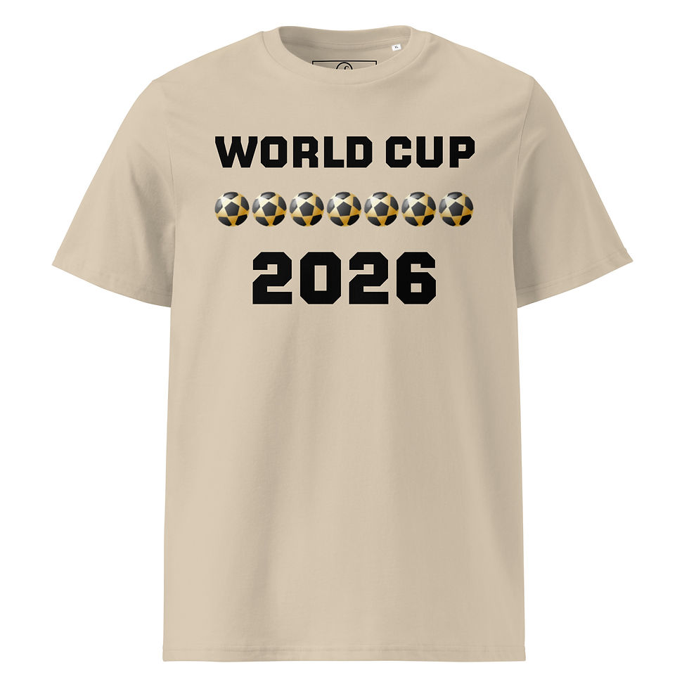 Thumbnail: Soccer Balls World Cup Eco Friendly Organic Unisex T- Shirt.