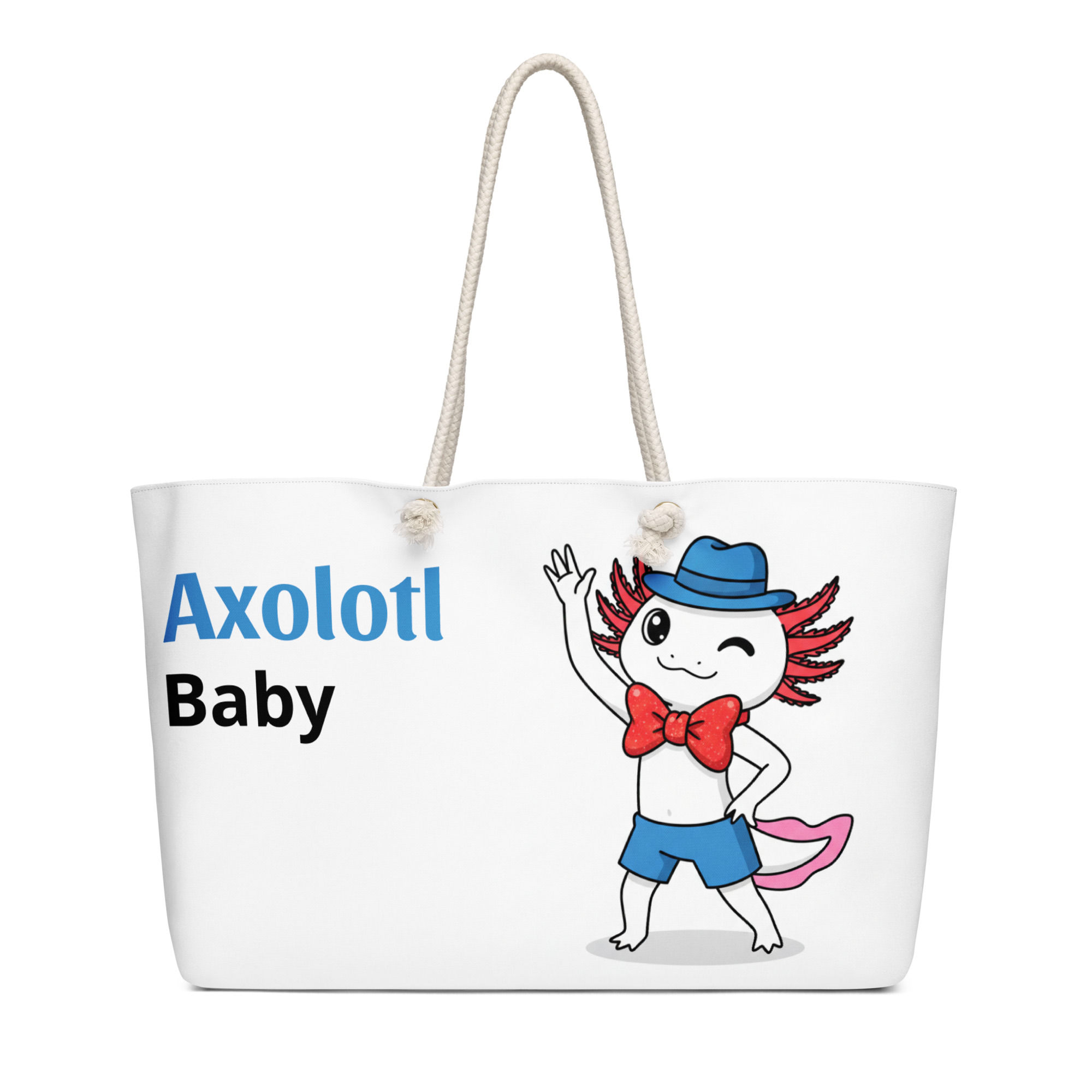 Axolotl Baby Boy Oversized Weekender Tote Bag