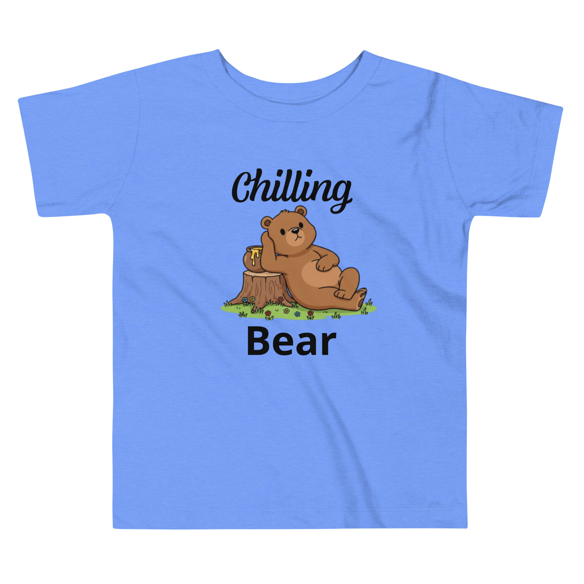 Chilling Bear Graphic Toddler Short Sleeve Staple Tee