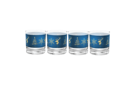 Thumbnail: Fancy Blue Christmas Glassware - Classy Cocktail Glass