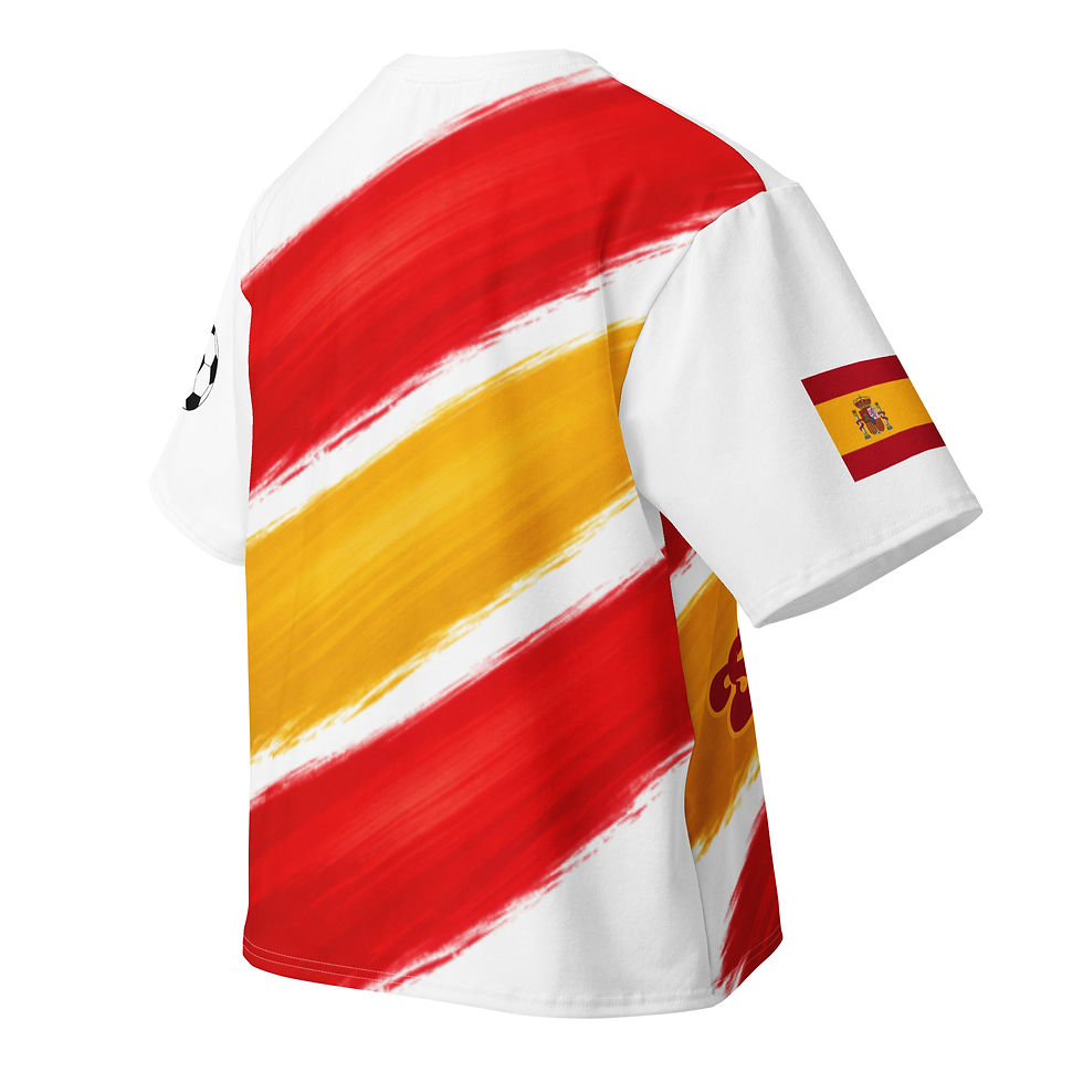 Thumbnail: Spain Football (Soccer) Fans Oversized Cotton T- Shirt V2 - Keepsake Design