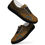 Thumbnail: Stylized Brown & Dark Brown Afrocentric Half Cover Women's Lace-up Canvas Shoes