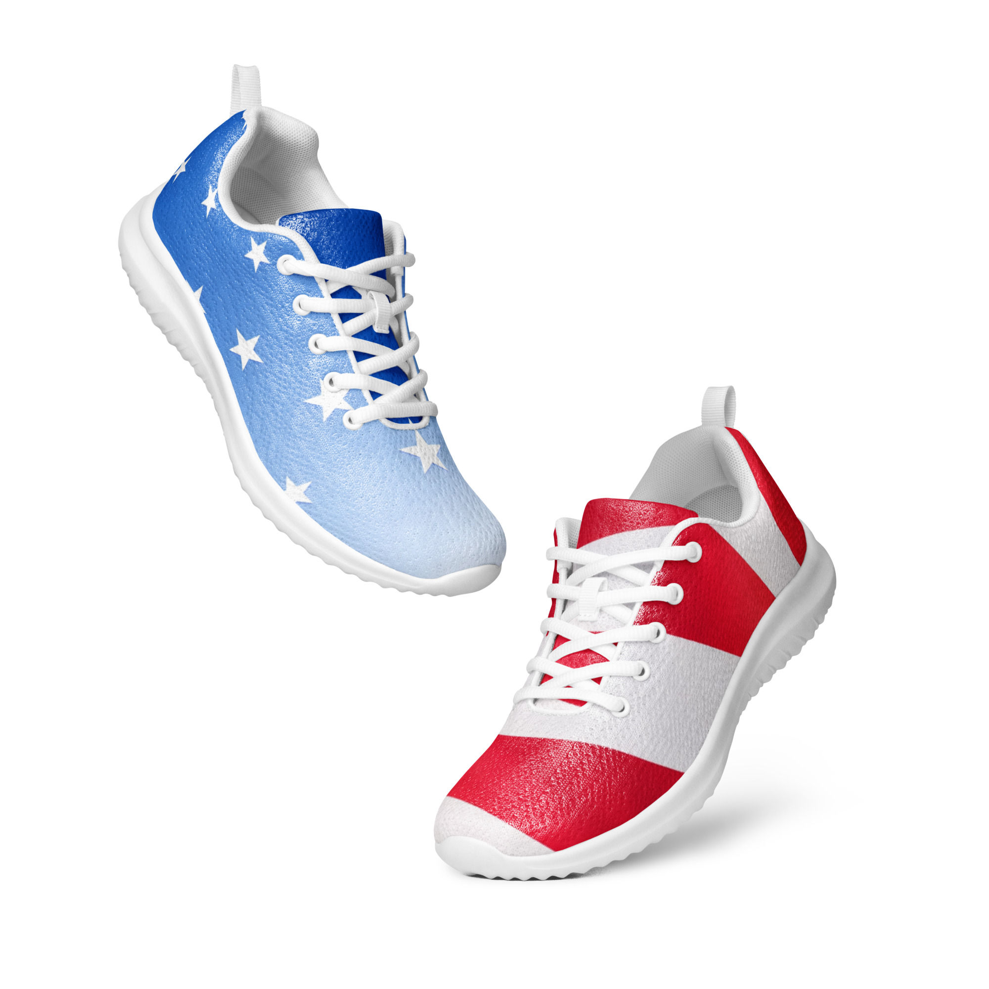 American Flag Inspired Whimsical Men's Athletic Sneakers