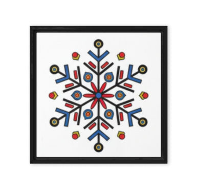 Abstract Colorful Snow Fleck - Canvas Framed Art