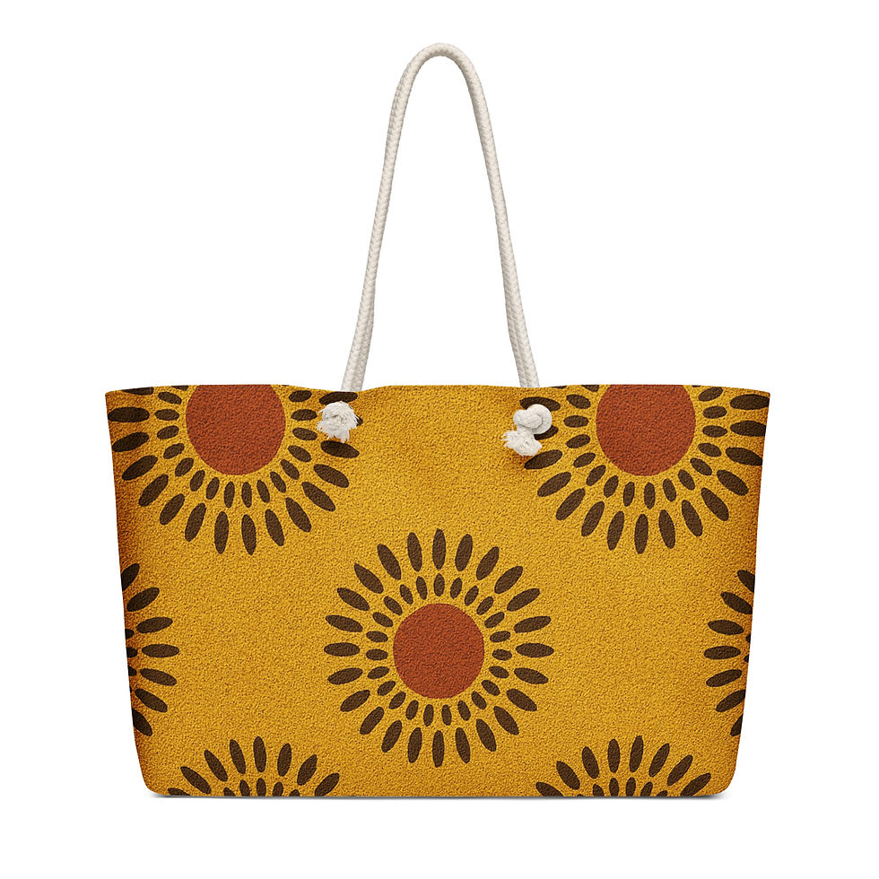 Thumbnail: Nsroma Afrocentric Oversized Weekender Tote Bag