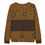 Thumbnail: Paddy Brown and Dark Brown Stylized Pattern Women's Soft Cotton Sweatshirt