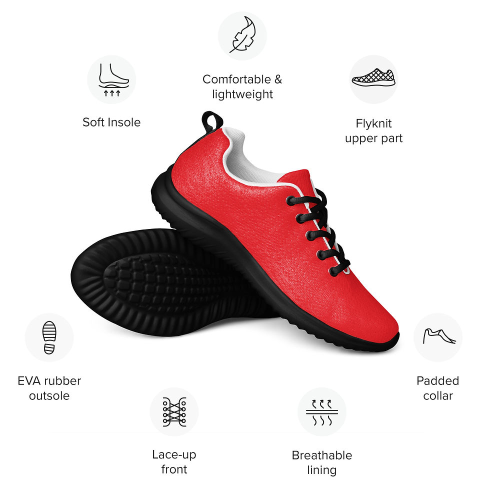 Thumbnail: Minolie Citizen Red Men's Athletic Sneakers