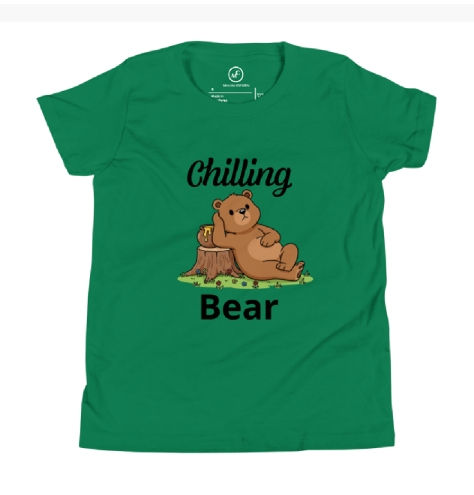 Thumbnail: Chilling Bear Youth Short Sleeve Sports T-Shirt