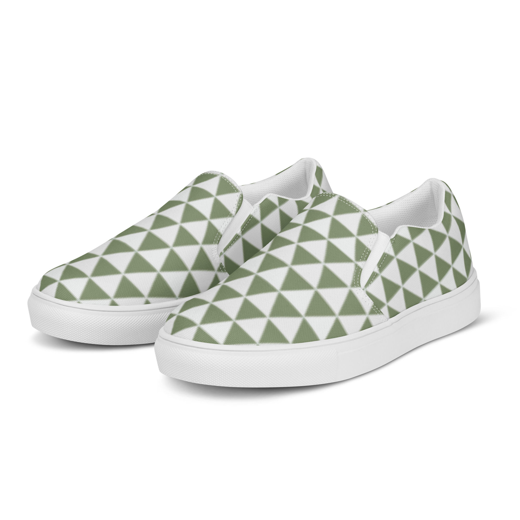 Minolie Citizen Camouflage Green Pascal Women's Classic Slip-On Canvas Shoes.