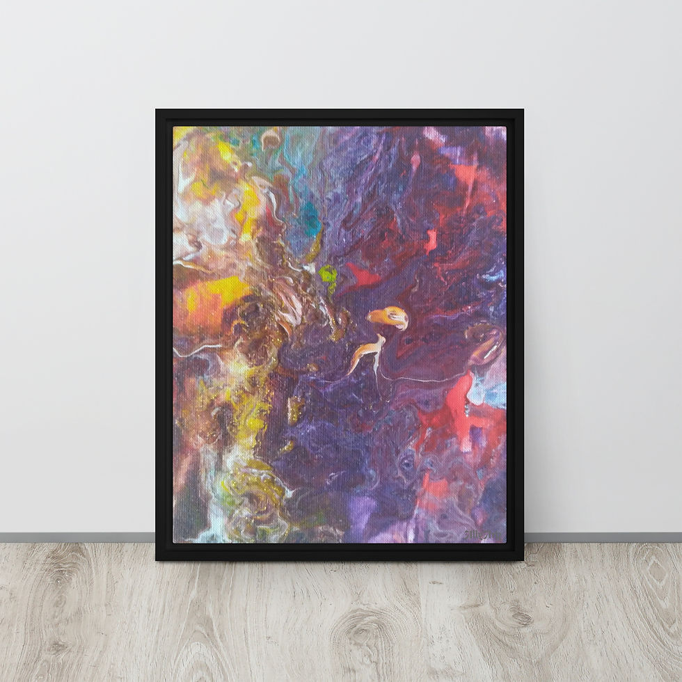 Thumbnail: Framed Canvas Art - Waves II