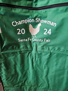 Grand Champion Chicken Shower garment bag