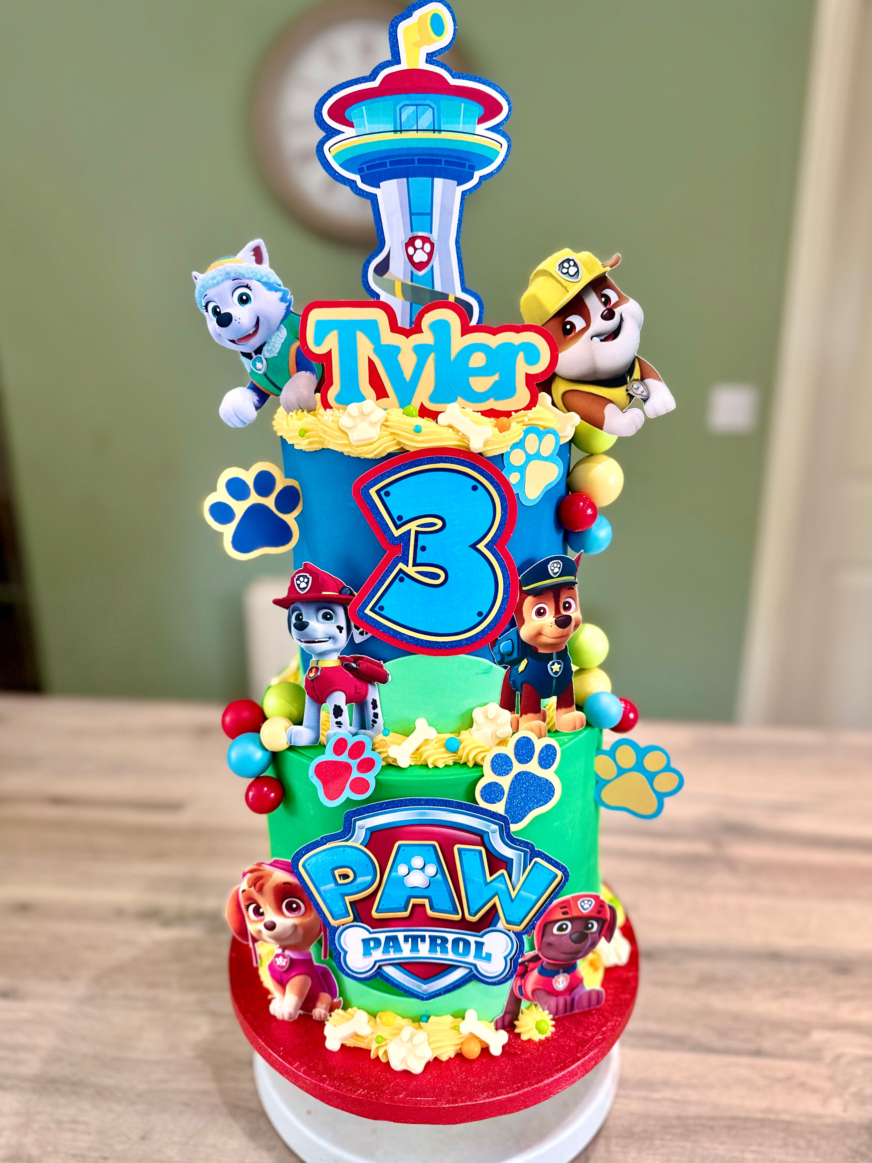 Personalised cake topper set paw patrol inspired