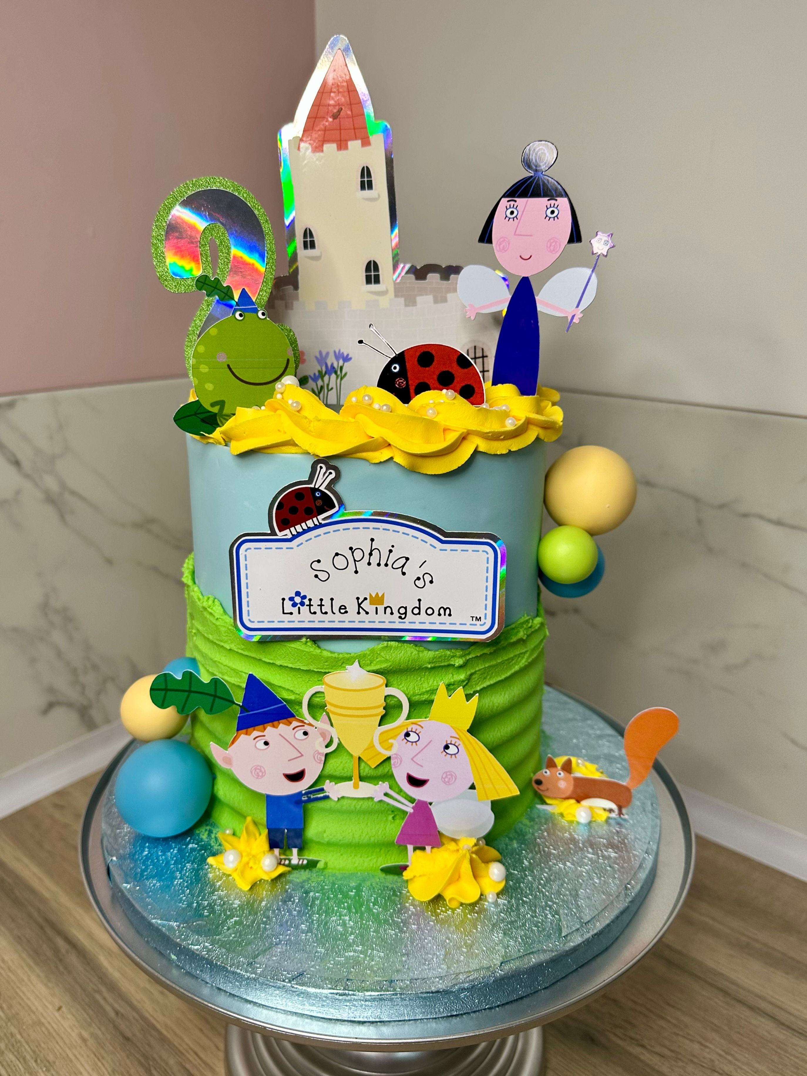 Personalised cake topper set Ben & Holly inspired