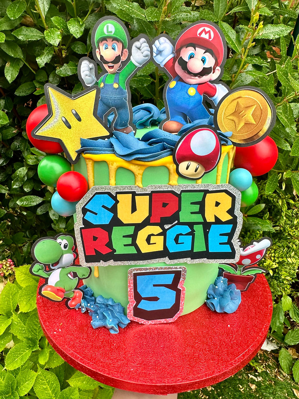 Personalised cake topper set Mario inspired