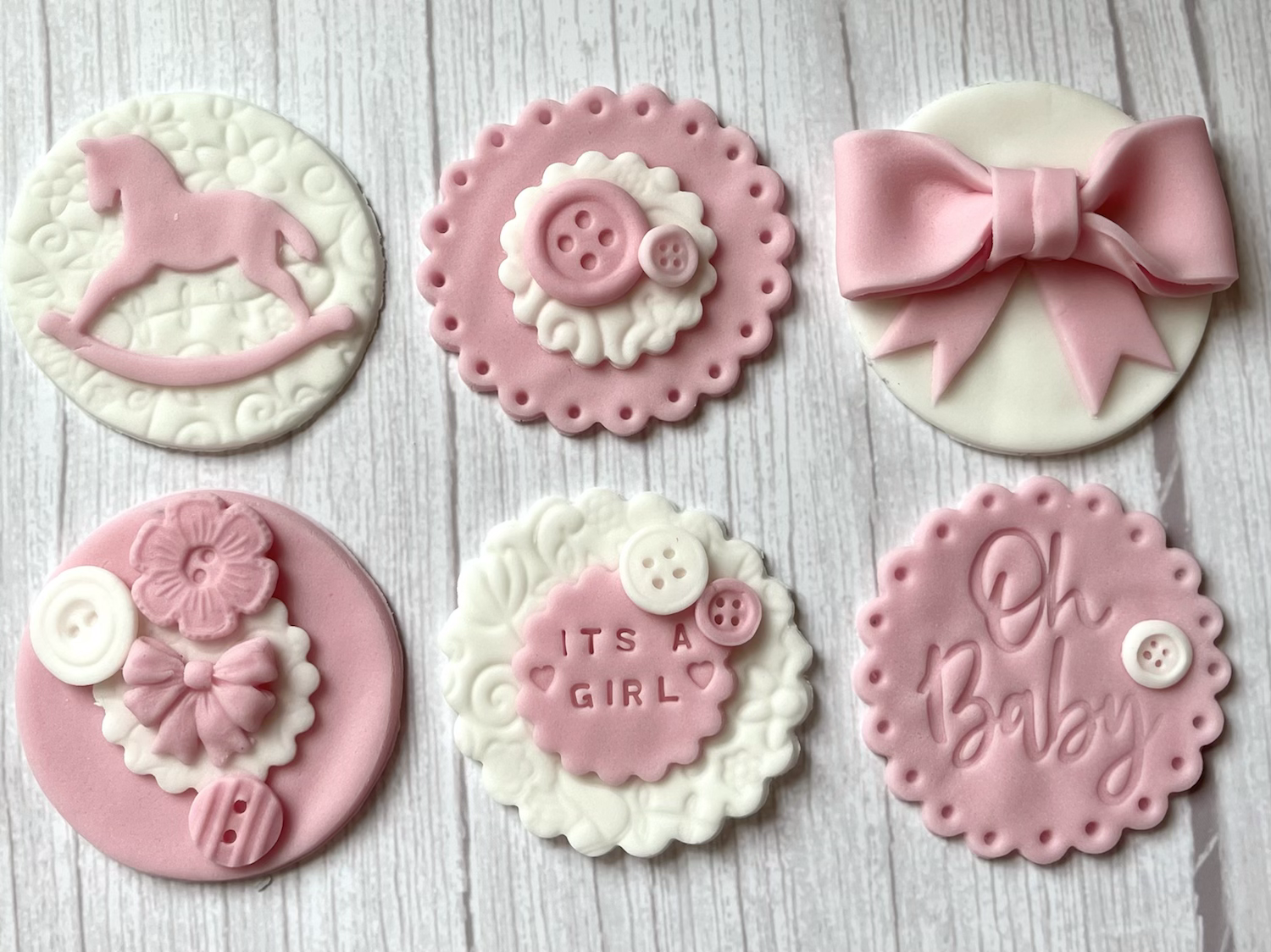 Baby girl cupcake toppers