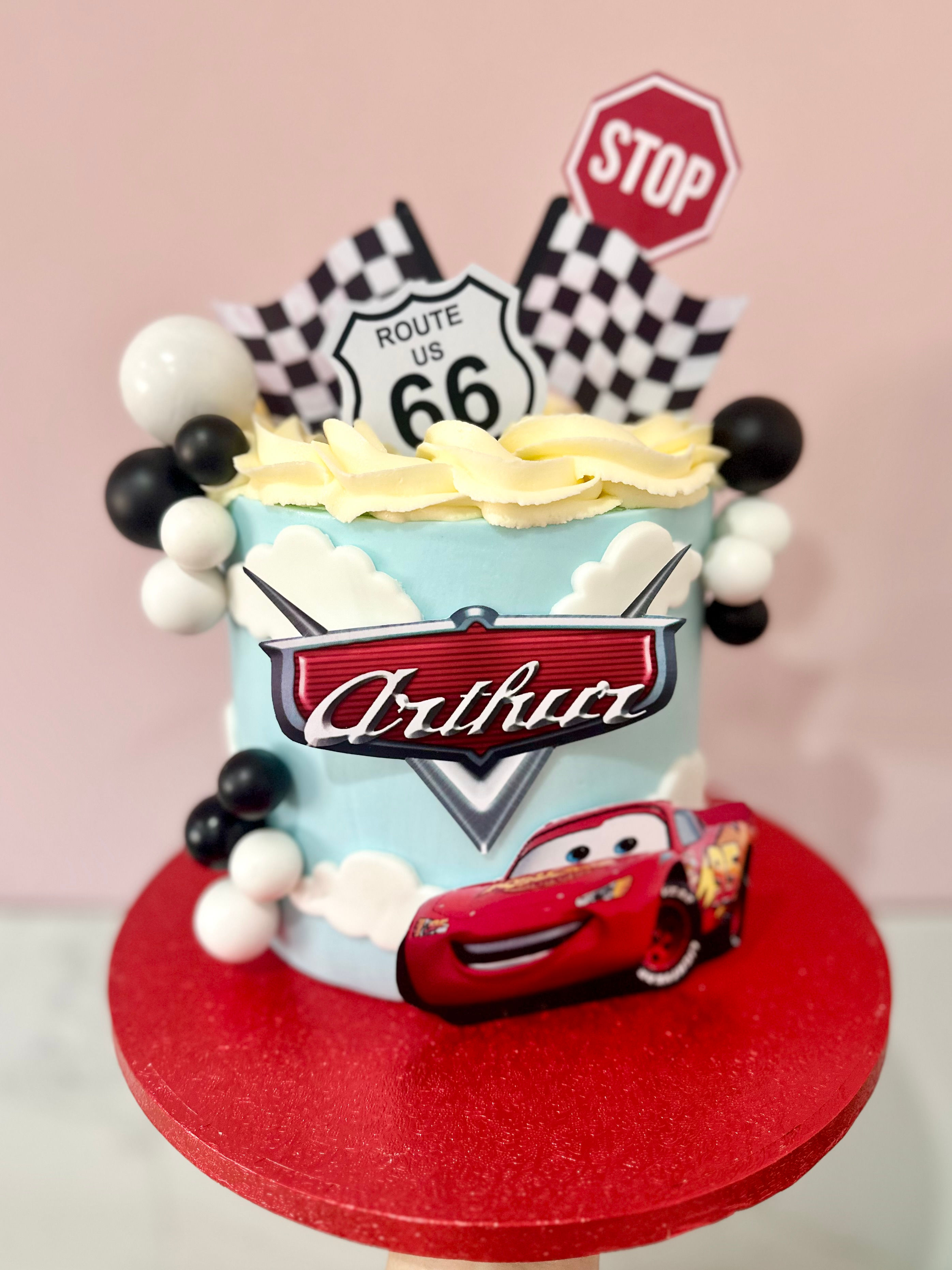 Personalised cake topper set cars inspired
