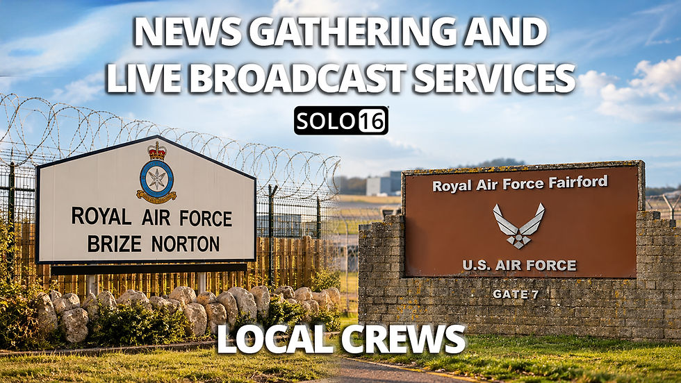 RAF Fairford news gathering and live broadcast services