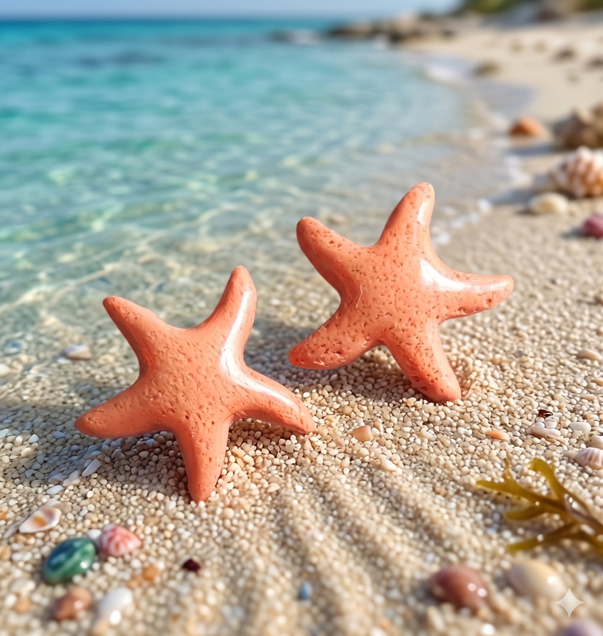 Mandarin Starfish Studs