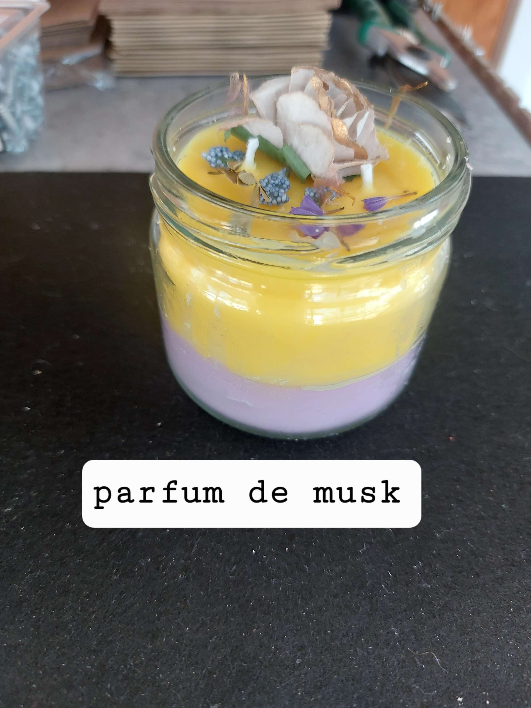 Bougie au parfum musk 