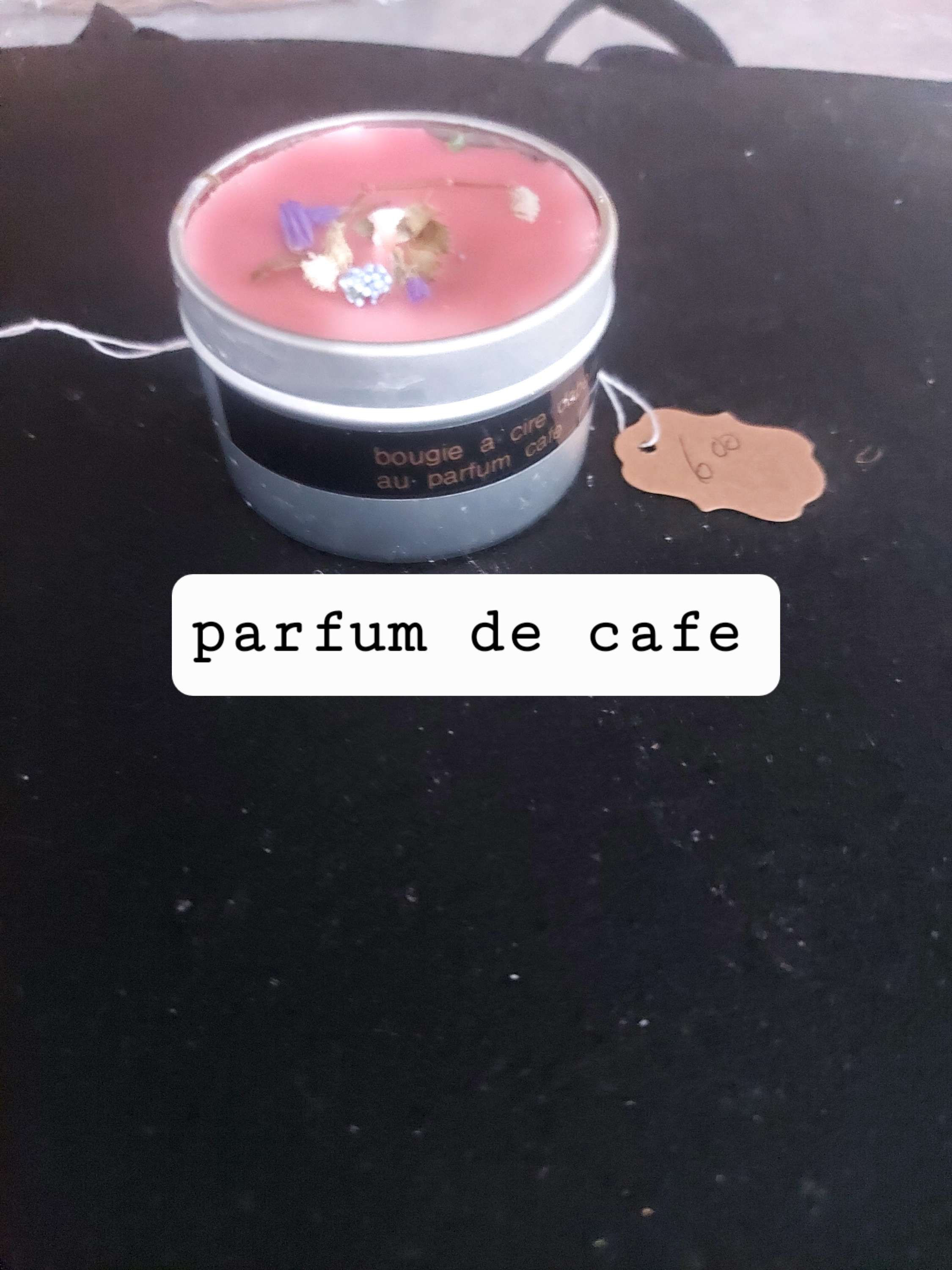 Bougie d'abeille parfum de cafe