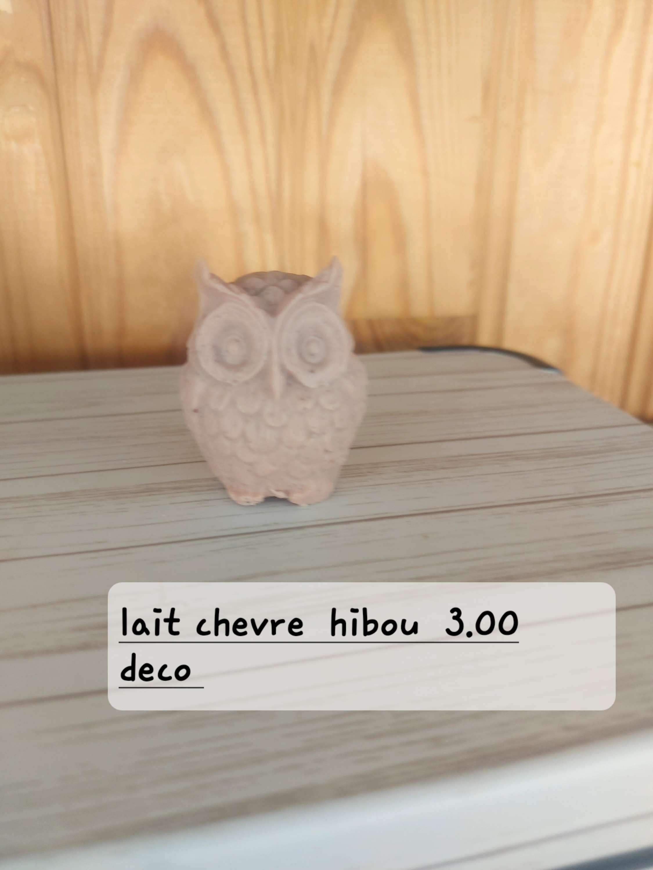 Petit hibou lait chevre 