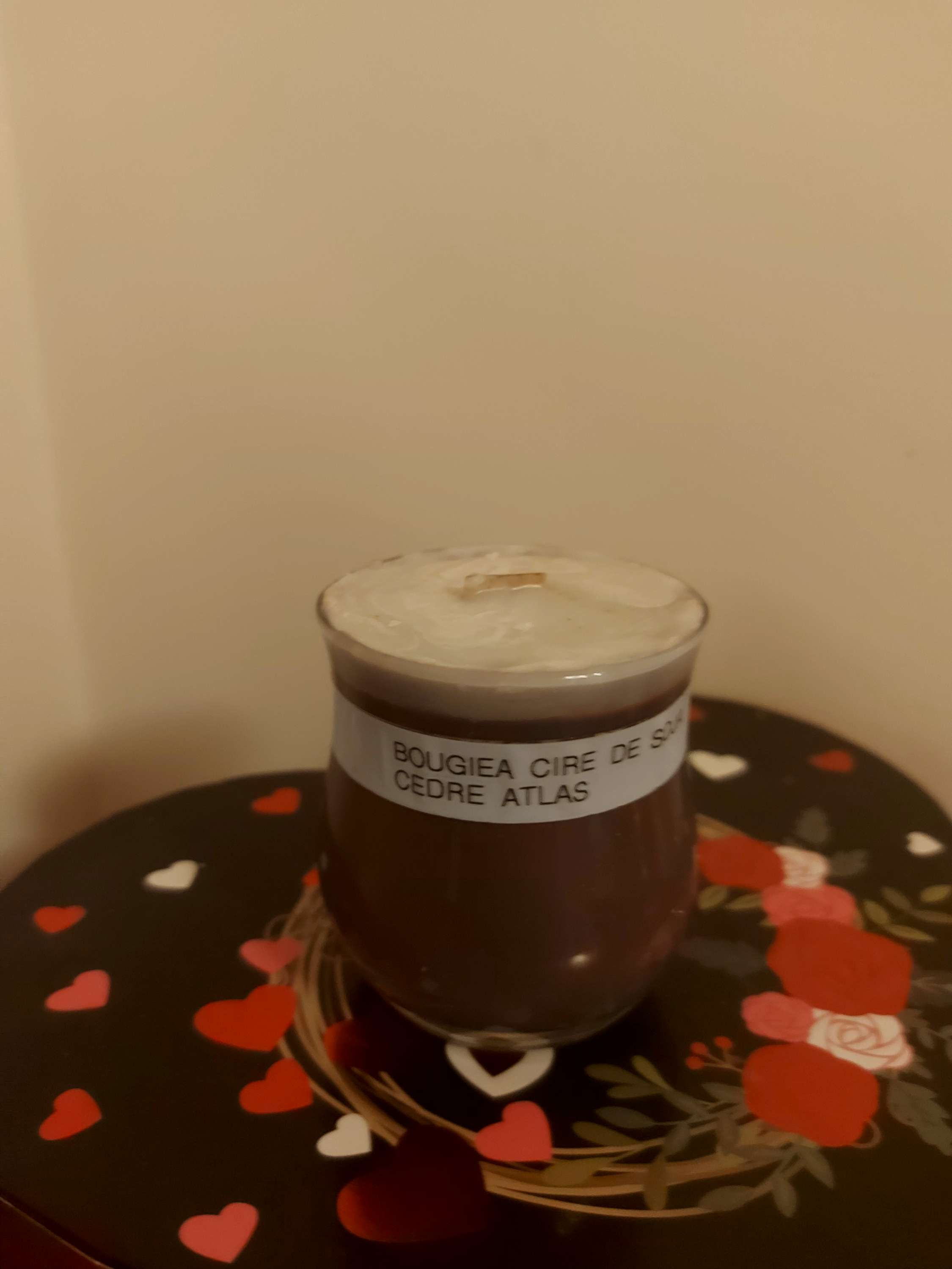 Bougie a la cire soja aj parfum cèdre atlas 