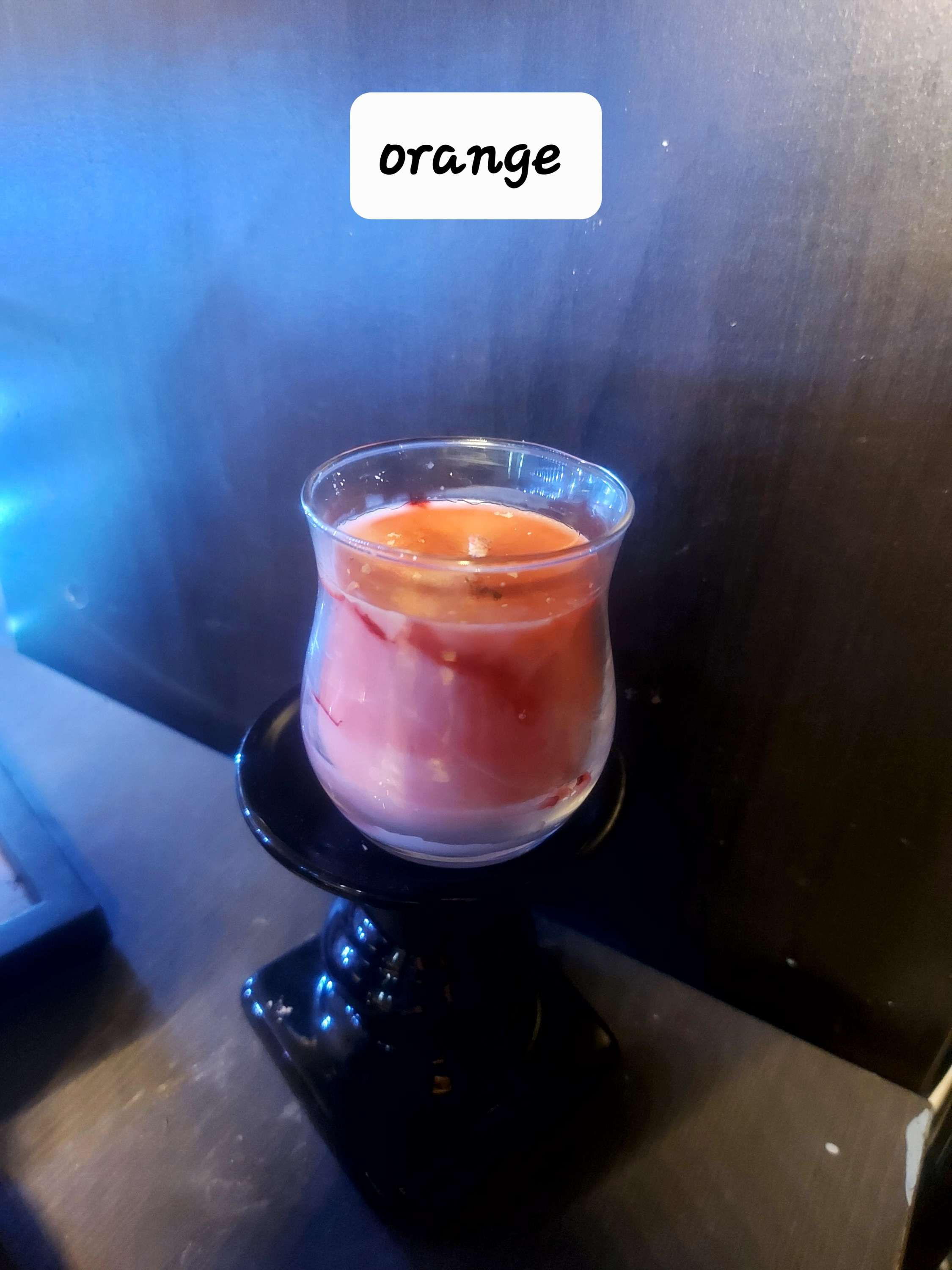 Bougie a cire de soja à orange 