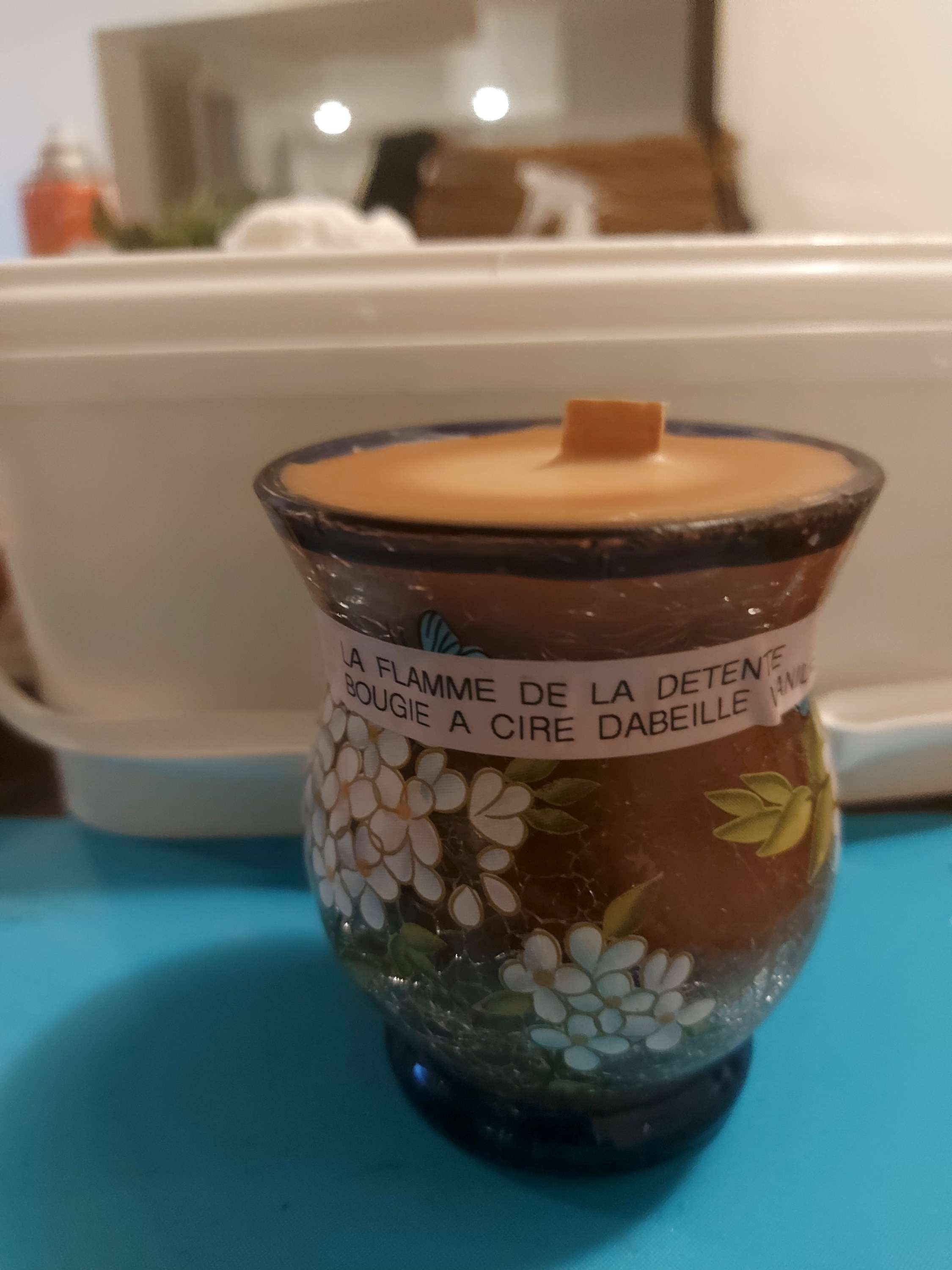 Bougie cire dabeille vanille cafe