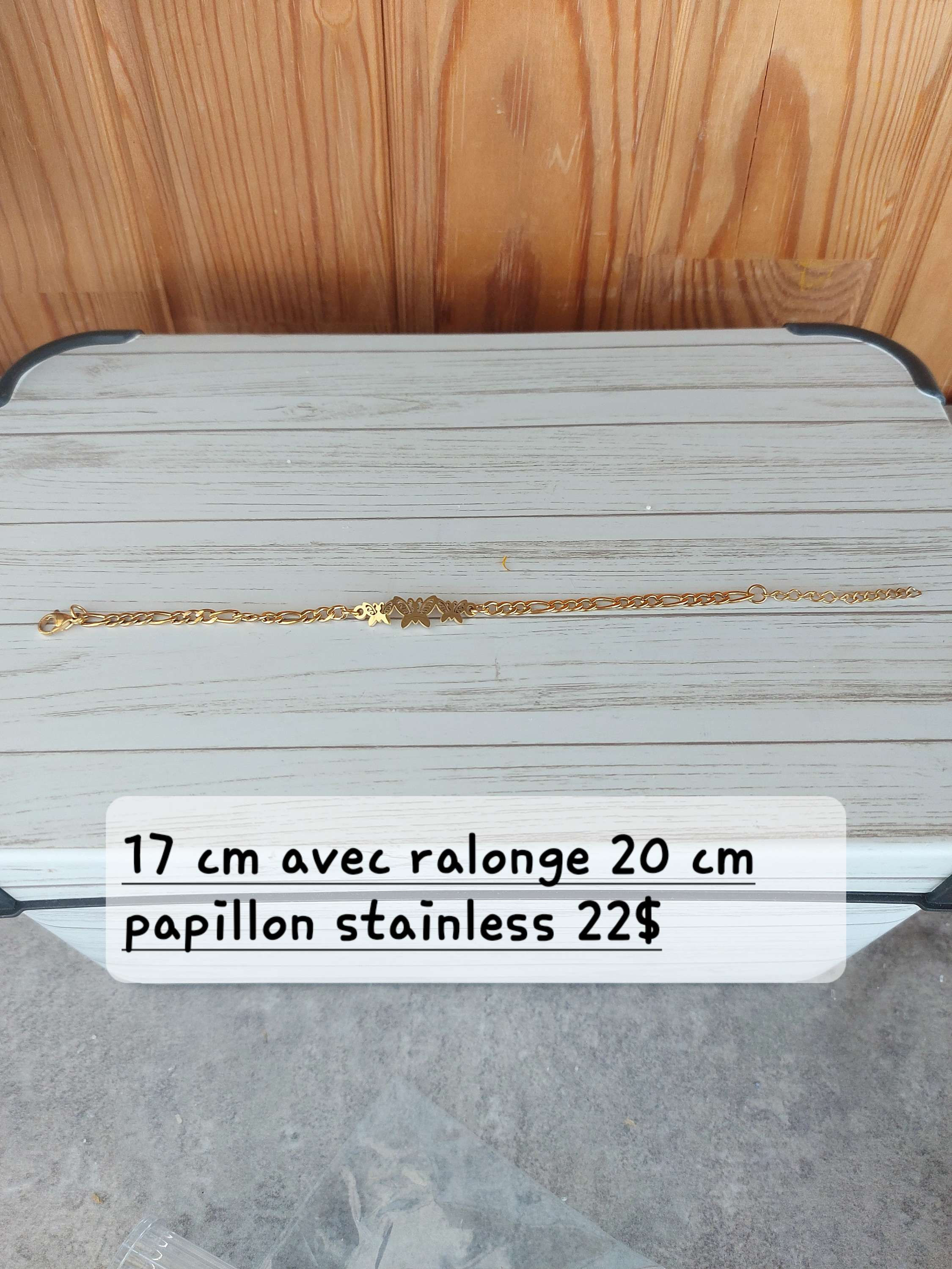 Bracelet stainless  papillon