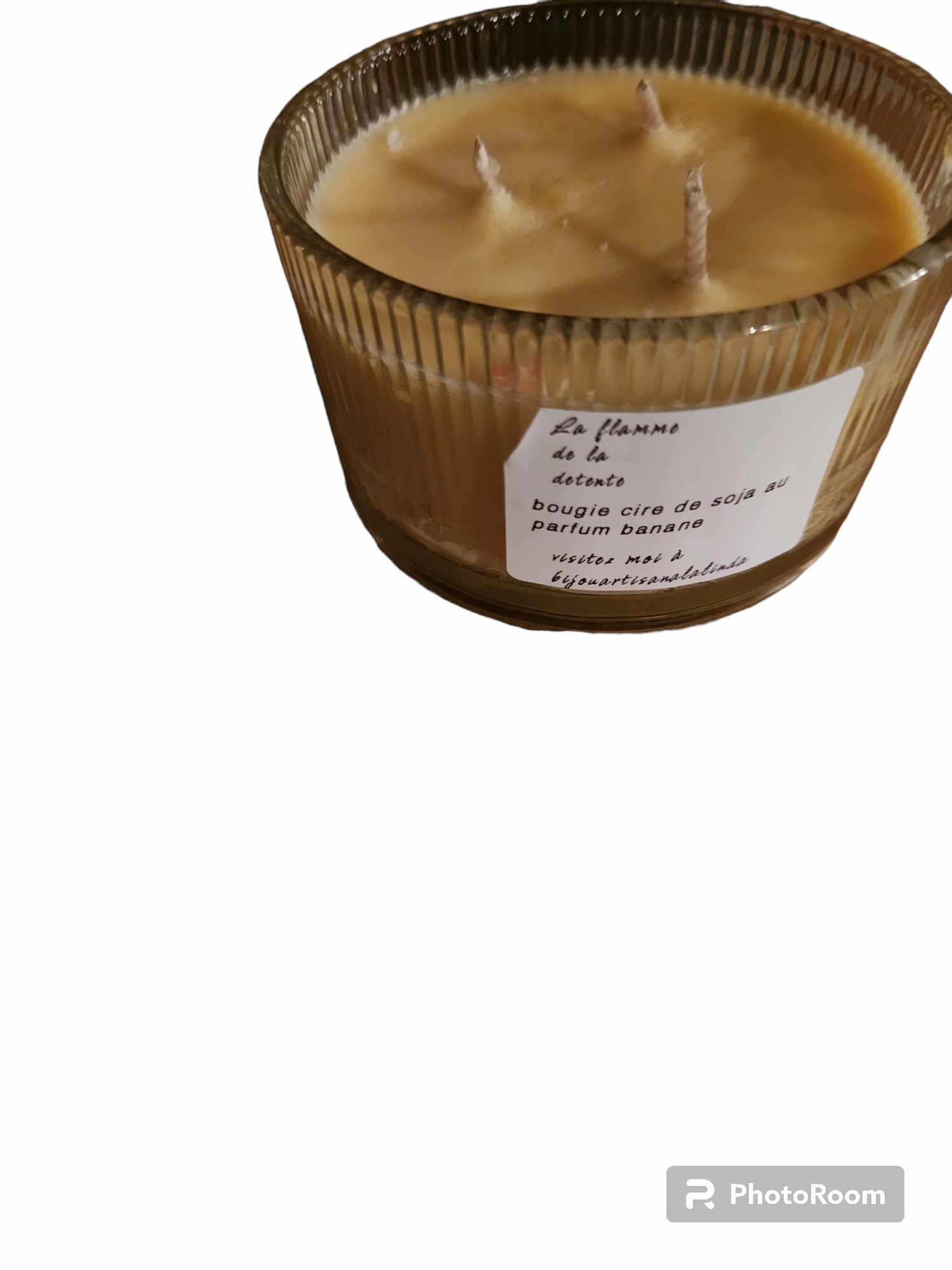 Bougie a cire soja au parfum banane