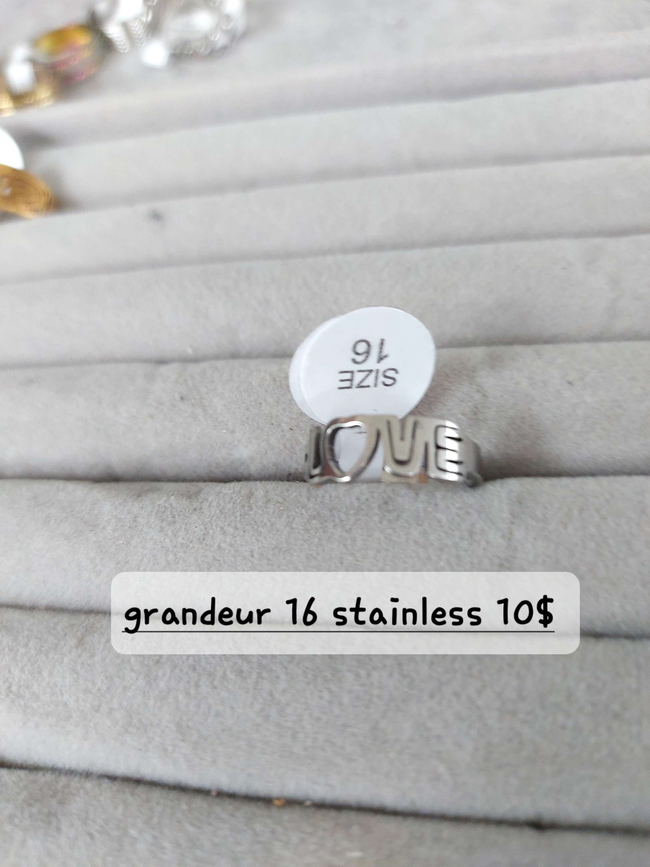 Bague stainless grandeur 16