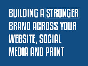 Digital Blueprint branding strategy for website, social media and print