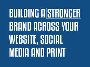Digital Blueprint branding strategy for website, social media and print