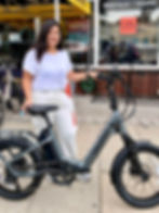 E-bike Incentive Program Recipient with their bike