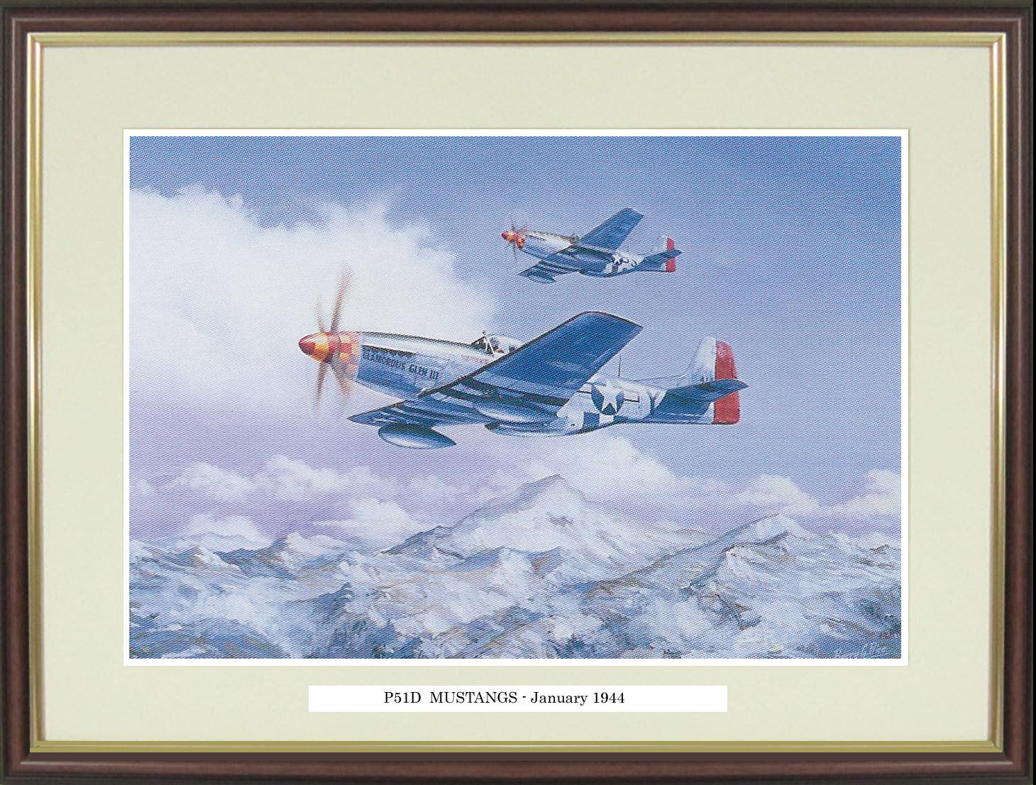 P51D Mustang print "P51D Mustangs - January 1945" by Barry Price