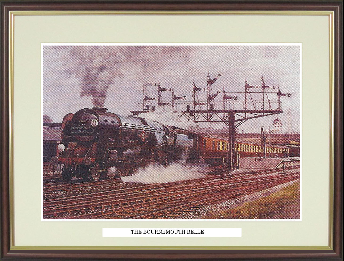 Steam Train Engine Locomotive print "The Bournemouth Belle" by Chris Woods