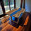 Thumbnail: Walnut river dining table blue epoxy