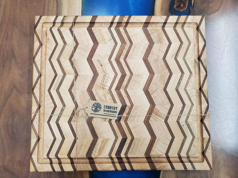 Thumbnail: Chevron pattern cutting board walnut/maple3