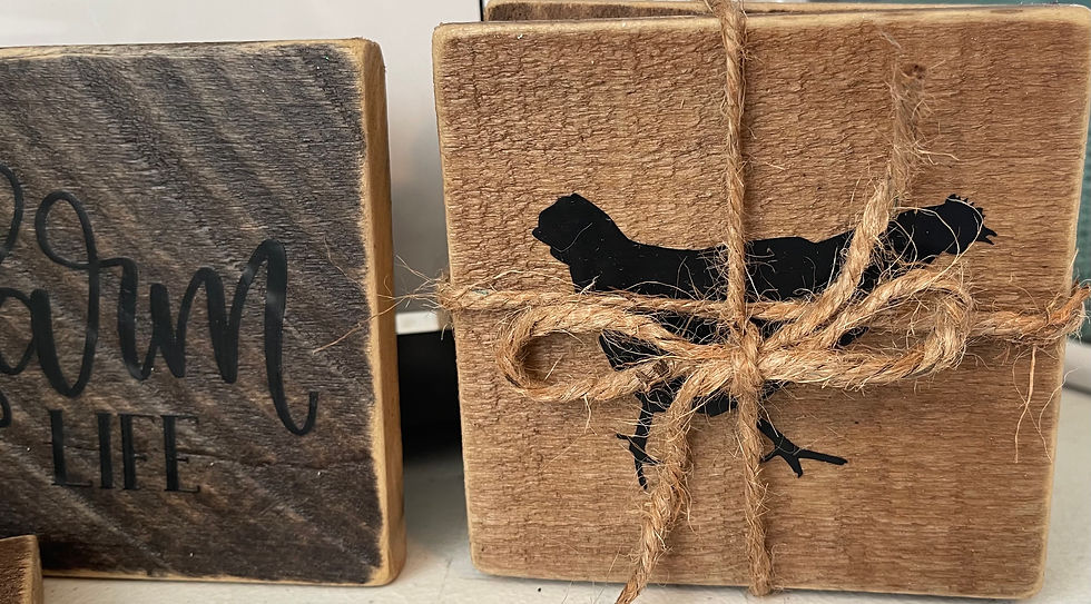 Thumbnail: Set of 4 Wood Coasters