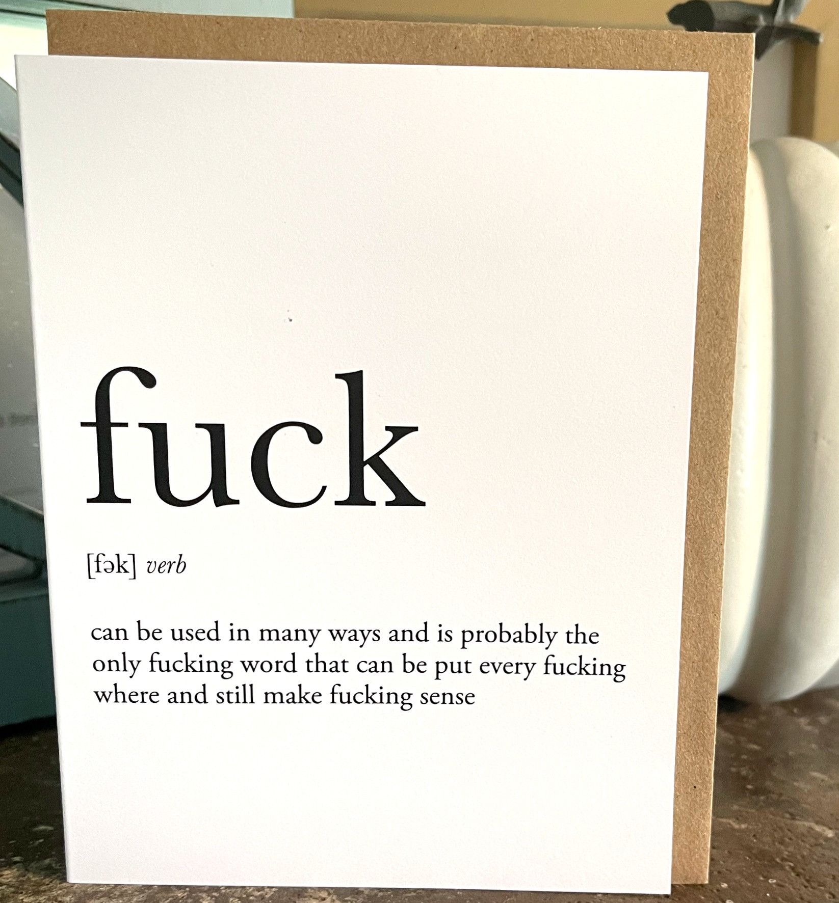 Fuck Definition-Greeting Card