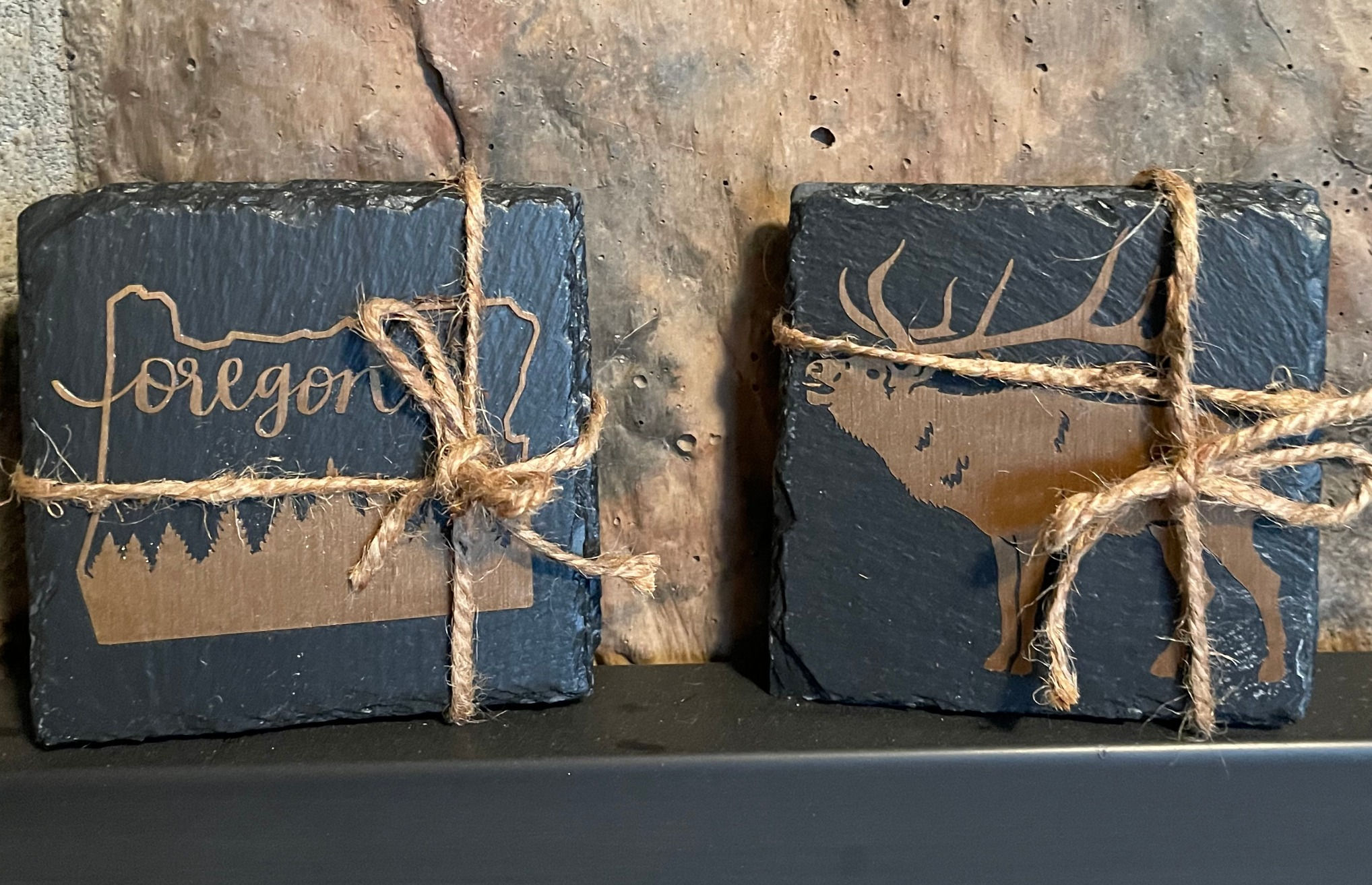 Set of 2 Slate Coasters