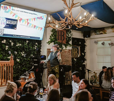 Guests taking part in a German Week Melbourne trivia night at Hofbräuhaus Melbourne