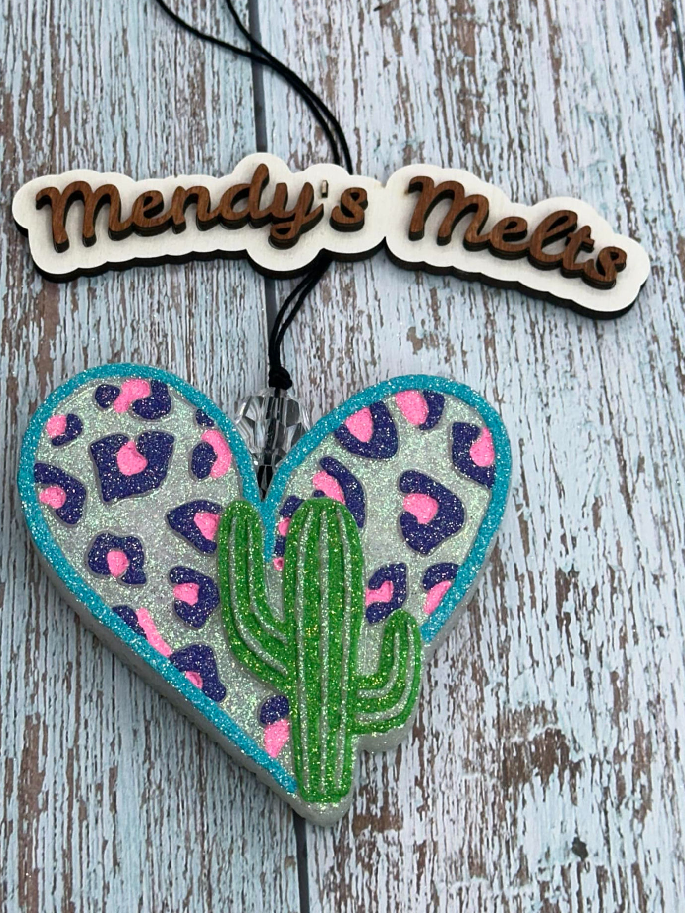 Leopard Print Cactus Freshie