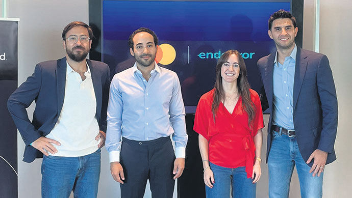 From left, Sebastian Vidal, chief operating officer, Raincoat; Alexander Schachter, co-founder and president, Kiwi; Cristina Tamayo, managing director, Endeavor Puerto Rico; and Pablo Cuarón, country manager, Mastercard Puerto Rico.