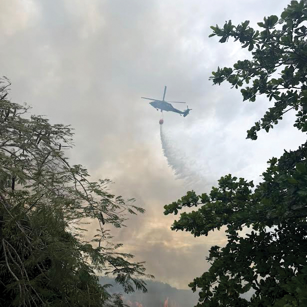 National Guard activates air support for fires in Vega Baja.